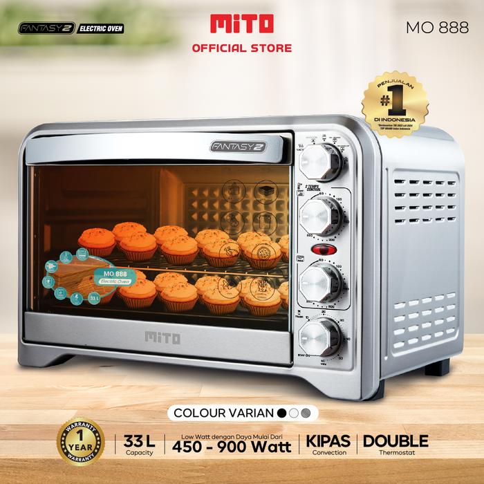 Gambar MITO Oven Listrik MO888 Fantasy 2 Low Watt Pemanggang Kue dari MITO Electronics undefined Tokopedia