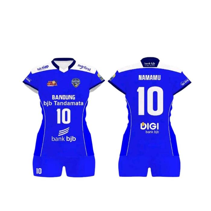 Gambar Stelan Baju Voli BJB BIRU / stelan Baju Olahraga jersey - M dari YSPORT undefined Tokopedia