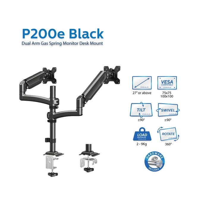 Gambar BRACKET MONITOR DESKMOUNT GAS SPRING OXIMUS P200e TILT SWIVEL ROTATE Hitam Putih Laptop Computer - P200e Hitam dari Oxihom undefined Tokopedia