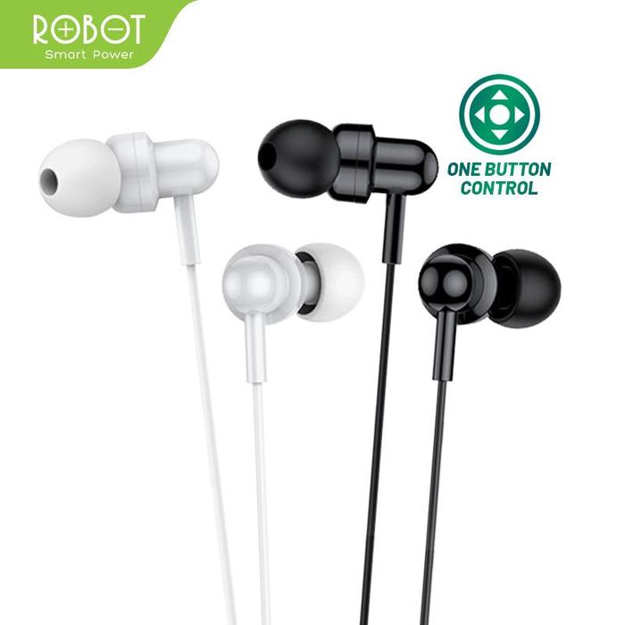 Gambar [Exclusive Livestreaming] Headset Robot RE20 Wired Headset Earphone Bass Android iPhone Headset Kabel Original - Garansi 1 Tahun - Bisa COD - Hitam dari ROBOT Lifestyle Indonesia undefined Tokopedia