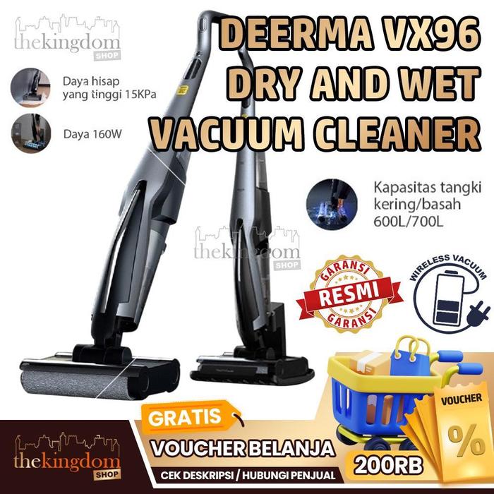 Gambar Deerma VX96 Dry and Wet Vacuum Cleaner Penyedot Debu Vakum Wireless Penghisap Kotoran dari The Kingdom Shop undefined Tokopedia