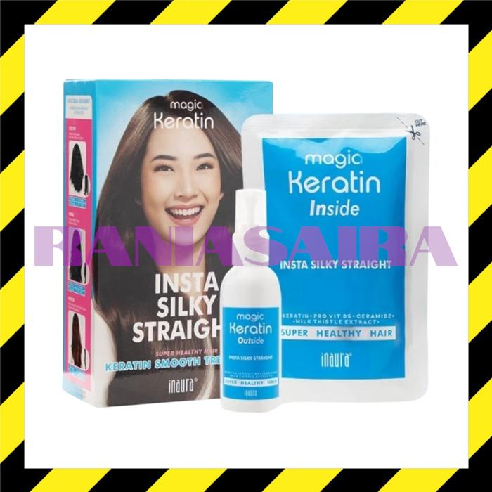 Gambar INAURA Magia Insta Silky Straight 120ml Pelurusan Rambut Alami Lembut Sehat Treatment Smoothing Keratin Rusak Bercabang - INSTA SILKY 120GR dari RaniaSaira undefined Tokopedia