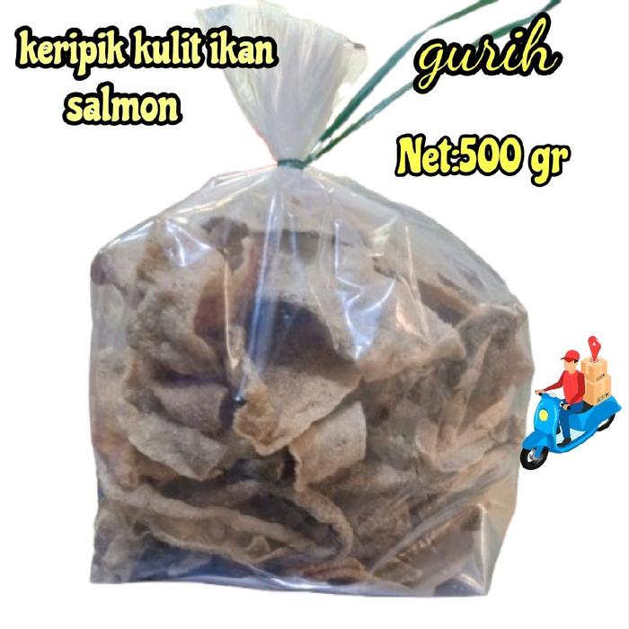 Gambar KERIPIK KULIT IKAN SALMON 500 GR ORIGINAL. Kripik dari keripik kulit ikan Ainurfood undefined Tokopedia