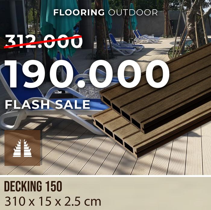 Gambar Baliwood WPC Lantai Decking kayu 150  Baliwood Anti Air, Anti Rayap, Tahan Cuaca Ekstrem - Custom Panjang - Garansi 20 Tahun - A1 dari Baliwood undefined Tokopedia