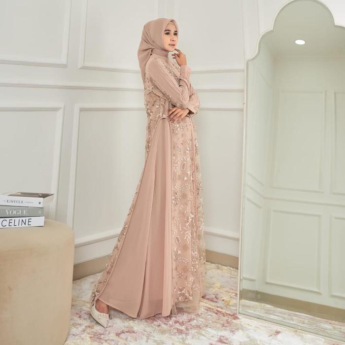 Gambar Sheara Dress Gamis Premium original Marevi - Coksu, All Size dari Zeerashop86 undefined Tokopedia