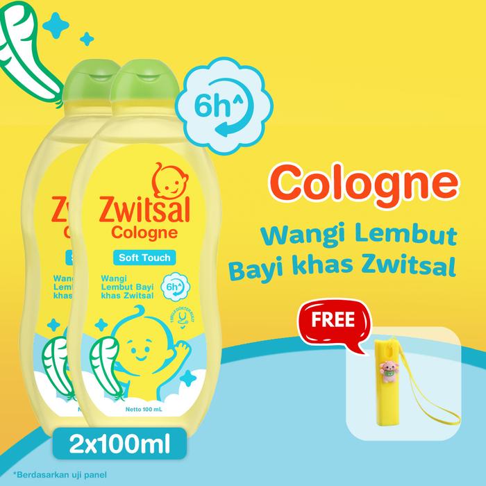 Gambar [FREE Botol Mini Parfum] Zwitsal Cologne Natural Soft Touch 100ml Twinpack dari Zwitsal undefined Tokopedia