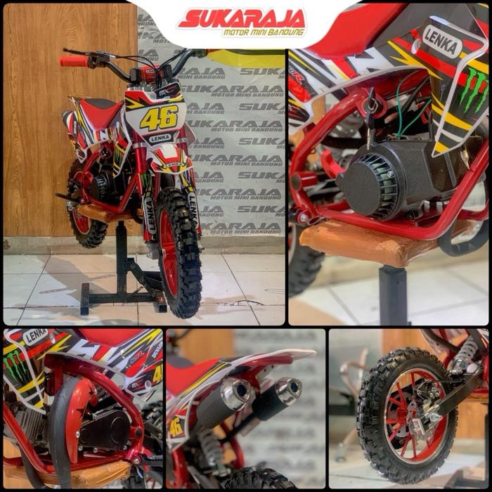Jual MOTOR MINI TRAIL MC-46 50cc (2 Tak Matic) Merah Kota