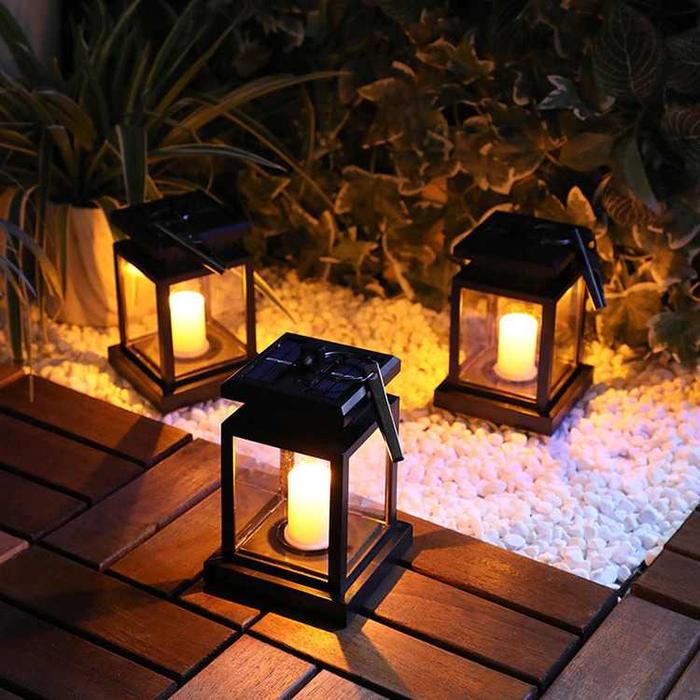 Gambar DUOGU Lampu Taman Hias Lentera Solar Power Waterproof Warm White Minimalis Saklar - Hitam dari Mikopedia Store undefined Tokopedia