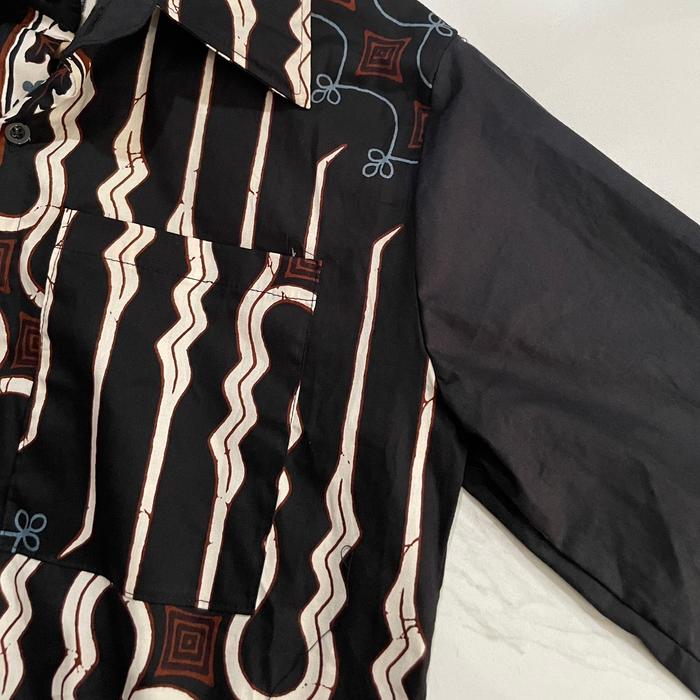 Gambar HERFIT Kemeja kombi batik LENGAN PANJANG - Motif parang, All size dari herfit undefined Tokopedia