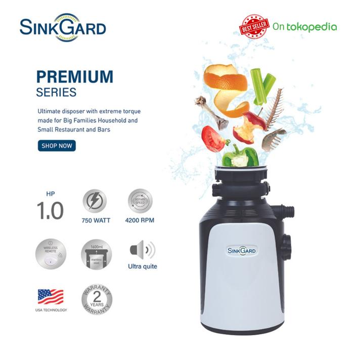 Gambar SinkGard Food Waste Disposer Premium series AC 1.0 HP dari SinkGard undefined Tokopedia