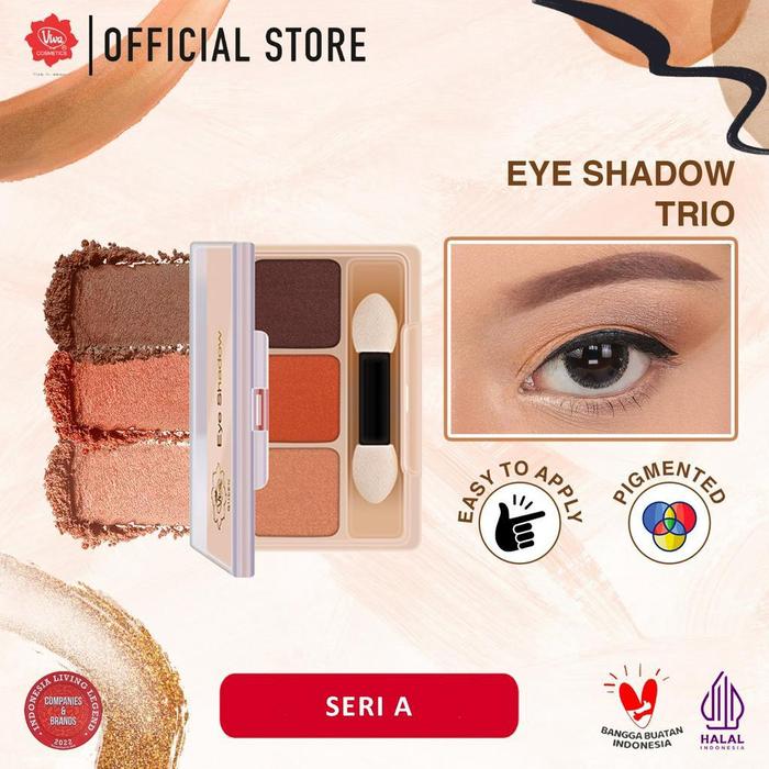 Gambar Viva Queen Eye Shadow - Trio (tersedia 6 varian kombinasi warna) - A dari Aksesorismania undefined Tokopedia