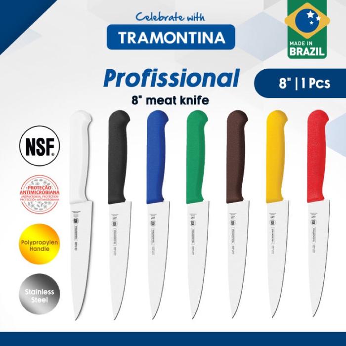 Gambar Pisau Tramontina Profissional Master Original Brazil 8 inch - Putih - Hitam dari PUSAT HOREKA undefined Tokopedia
