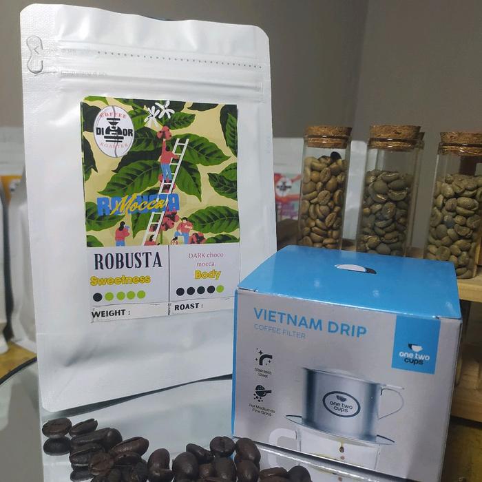 Gambar kopi robusta murni 250gr + vietname drip - medium, halus dari Mou coffee undefined Tokopedia