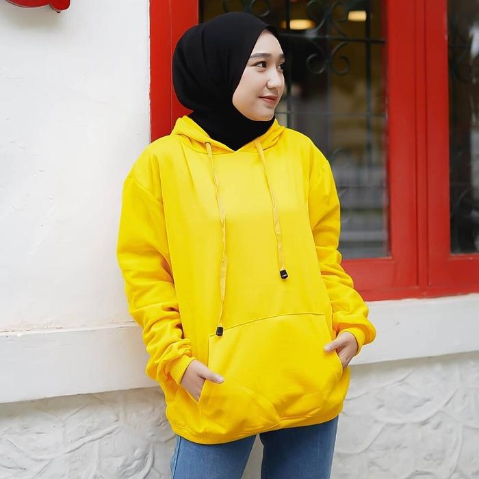 Gambar Sweater Hoodie Casual Wanita Design Simple Premium Murah Warna Kuning - Kuning dari xyz Tpedia undefined Tokopedia