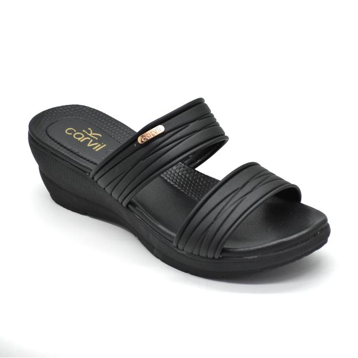 Gambar Carvil Sandal Wedges Wanita Savita-02 L. - BLACK, 38 dari Carvil Shop undefined Tokopedia