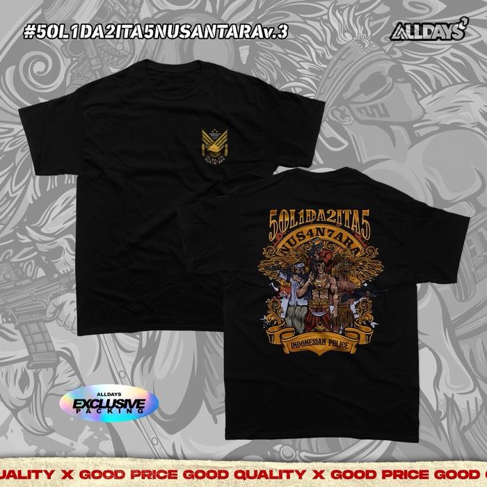 Gambar ALLDAYS - Baju Kaos Atasan Pria Tactical Angkatan 5OL1DA2ITA5 NUS4N7ARA V.3 - Hitam pendek, S dari ALLDAYS.CO undefined Tokopedia