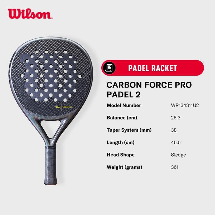 Gambar Wilson Carbon Force Pro Raket Padel Iconic Padel Rackets for Advanced Players - WR134311U - 2 dari rhubbuww undefined Tokopedia