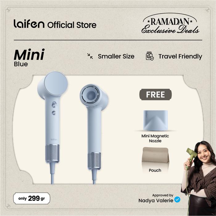 Gambar Laifen MINI High Speed Hair Dryer Pengering Rambut - Blue dari Laifen Indonesia undefined Tokopedia