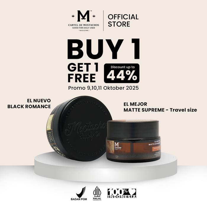 Gambar Mostachos El Nuevo Black Romance 100gr - BUY 1 GET 1 FREE TRAVEL SIZE - DISKON 44% - FREE EL MEJOR TS dari Mostachos Official undefined Tokopedia