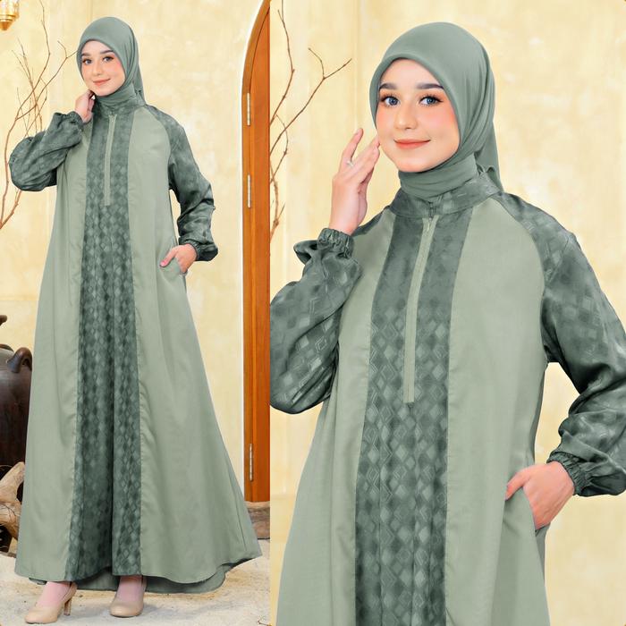 Gambar Gamis GZ0521 Sage Green/ Gamis Katun Toyobo/ Gamis Lebaran/ Gamis Sage Green - Gamis Saja, M dari Griya Zahidah_NEW undefined Tokopedia