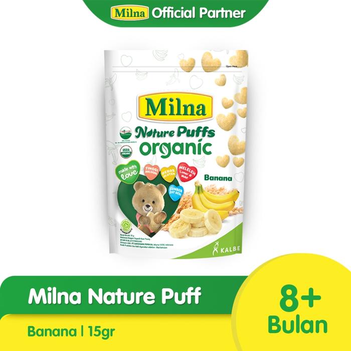 Gambar Milna Nature Puff Organic 15gr - Banana dari Foodieshop undefined Tokopedia