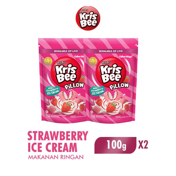 Gambar Krisbee Pillow Strawberry Ice Cream 100 gr x2 dari Wings Indonesia undefined Tokopedia