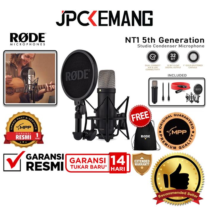 Gambar Rode NT1 5th Generation Studio Condenser Microphone Rode NT 1 5 th Mic Original - Black dari JPC Kemang undefined Tokopedia