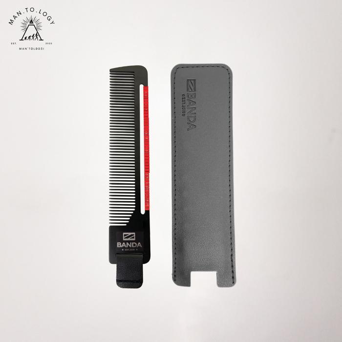Gambar The Loki Steel Pocket Comb / Sisir by MANTOLOGY x BANDA BRUSHES - SILVER NARROW, TANPA KULIT dari MANTOLOGY undefined Tokopedia