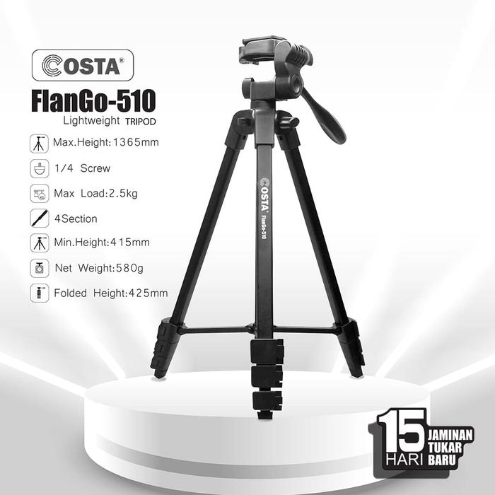 Gambar COSTA FlanGo-510 Tripod lightweight Quick Plate For Camera Smartphone - CUBUS 1 dari CUBUS.CO.ID undefined Tokopedia