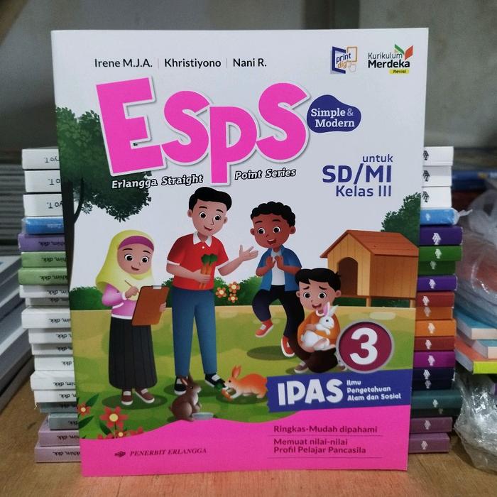 Gambar Buku ESPS IPAS sd mi edisi REVISI kelas 3 4 5 6 Volume 1, Volume 2 Kurikulum Merdeka Erlangga - SD 3 dari tokobukuParis undefined Tokopedia