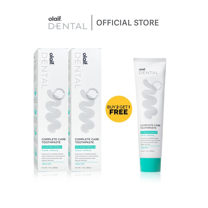 Gambar [Bundle 3] Olaif Dental Complete Care Toothpaste 200g / Pro Clean Toothbrush - Pasta Gigi / Odol Gusi  / Mulut - 3 packs x 200gr dari Olaif undefined Tokopedia