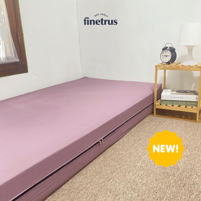 Gambar Finetrus - T20 cm Sarung Kasur Resleting UK 90/120/160 - POLOS LAVENDER, 90x200 dari finetrus undefined Tokopedia