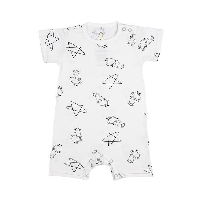 Gambar Baabaasheepz Bamboo Romper Bayi Short Sleeve Classic Grey Cute Chef Sweet Dream Collection - Cute White 12-18 Bulan dari The Little Cute undefined Tokopedia
