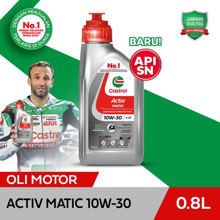 Gambar Oli Mesin Motor Castrol ACTIV Matic 10W-30 (0.8L) - 0.8L dari Castrol Indonesia undefined Tokopedia