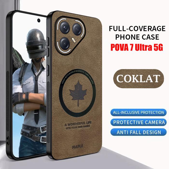Gambar Case Maple Magnetic Case Untuk Tecno Pova 7 4G/5G / Pova 7 Ultra 5G Softcase Leather Magsafe - Coklat + Magnetic, Pova 7 4G dari HOHA CASE undefined 5 Tokopedia