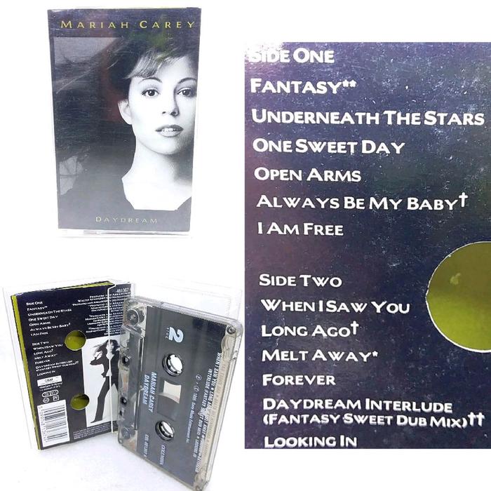 Gambar Kaset pita MARIAH CAREY - daydream - emotions - glitter - self titled - 1s - butterfly - charmbracelet - greatest hits - music box - rainbow - the emancipation of mimi - the remixes - MTV unplugged EP - daydream dari analog nostalgia undefined Tokopedia