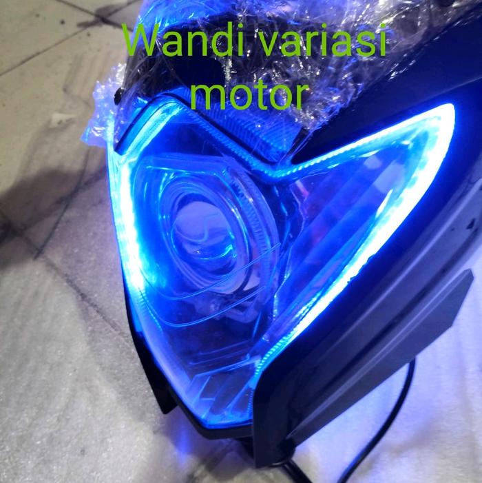 Gambar BATOK SET REFLEKTOR LAMPU DEPAN SATRIA FU FACELIFT PROJIE 2013 2014 2015 2016 Costem projie dan Alis led dari Wandi Variasi motor undefined Tokopedia
