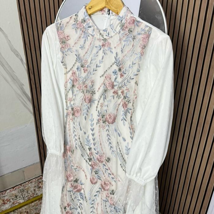 Gambar CODE IED SERIES | CHACA DRES | DRES PREMIUM | GAMIS SET BRUKAT MEWAH - 01 rose gold, All size dari Chaca Fashion Style undefined Tokopedia