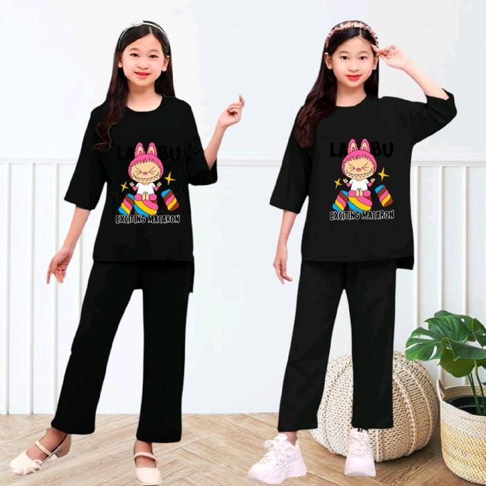 Gambar tokoZahra Setelan Labibu 2 anak perempuan viral Usia 2-15 thn Fashion Celana Panjang - Hitam, No 16 (9-10 thn dari tokozahra64 undefined Tokopedia