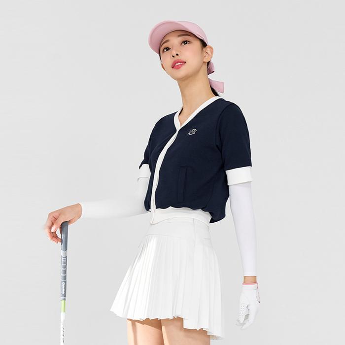 Gambar XEXYMIX V-Neck Two Tone Cardigan - Dark Navy, L dari XEXYMIX undefined Tokopedia