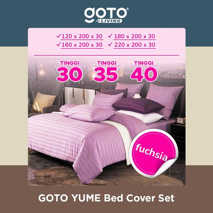 Gambar Goto Yume Bed Cover Sprei Bedcover Set Seprei Tencel Premium Lembut - FUCHSIA, 120 X 200 X 30 dari GROSIR SPERINGANUGERAHHHHH undefined Tokopedia