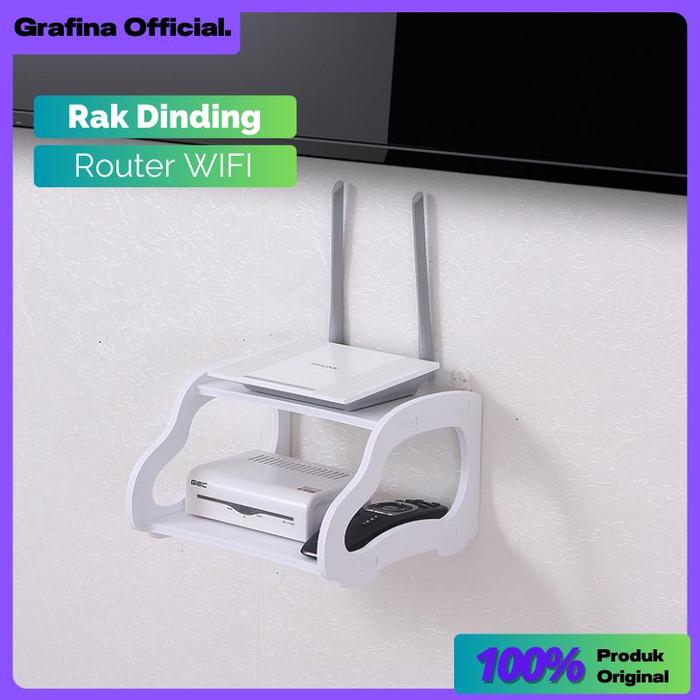 Promo Rak Gantung Dinding Tempat Router Wifi Modem Penyimpanan Set Top ...