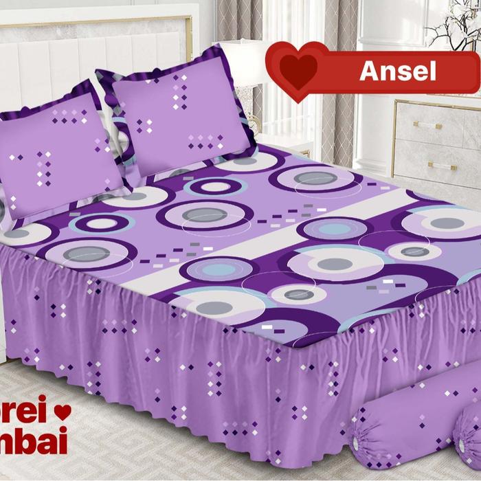 Gambar Sprei RUMBAI Queen (160 x 200) (no.1) Emilia by Bonita - Ansel dari Felis Shop undefined Tokopedia