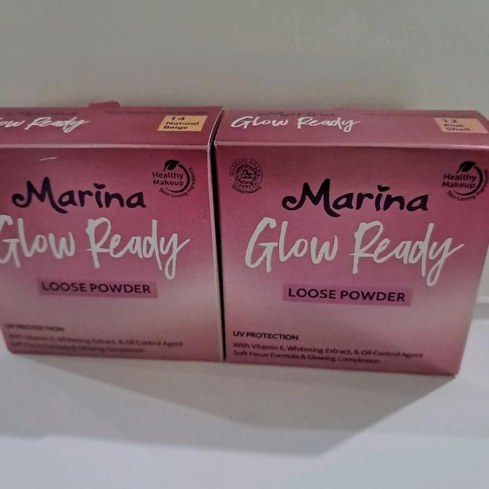 Gambar Bedak Tabur Marina Glow Ready 15gr Tahan Air - Wajah, Waterproof dari TOKO SAIGON undefined Tokopedia
