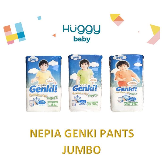 Gambar Nepia Genki PANTS JUMBO Popok Diaper Bayi Anak PANTS - JUMBO XXL26 dari Huggy Baby undefined Tokopedia