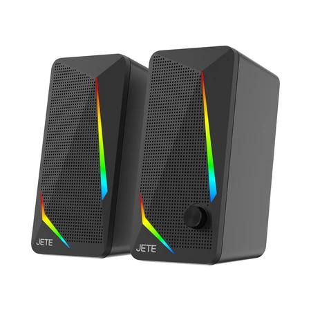Gambar JETE Speaker Komputer SC101 Portable Stereo Bass Subwoofer USB & Jack Audio 3.5mm Portable Gaming Soundbar RGB Light - Hitam dari JETE Authorized Store undefined Tokopedia