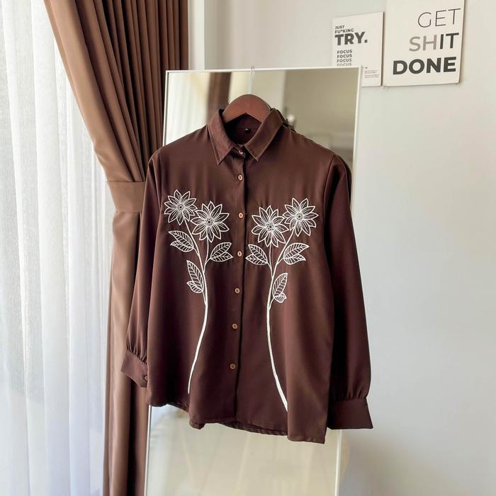 Gambar Sekar Blouse Size S M L XL XXL XXXL XXXXL 2XL 3XL 4XL 5XL 5L Atasan Ukuran Jumbo Baju Big Size Kemeja Model Korea Over Size - Brown, S dari ALIYAH BUTIK_NEW undefined Tokopedia