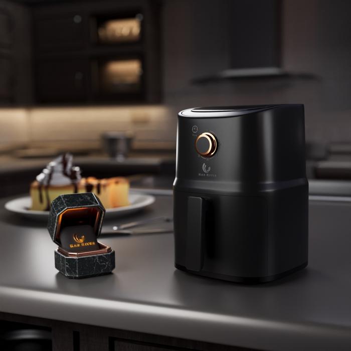 Gambar HAN RIVER Air Fryer HRAF04 3.5L Low power Black 800watt - Hitam dari Ccare Indonesia undefined Tokopedia