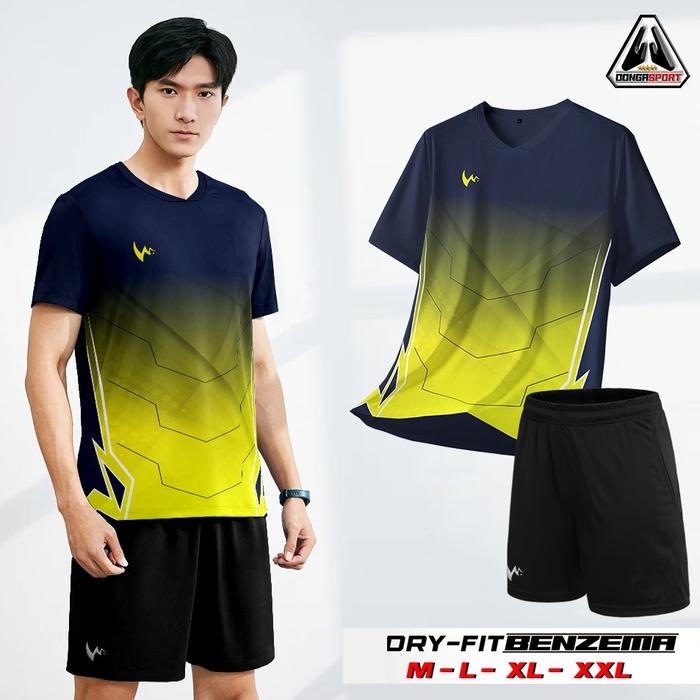 Gambar STL WINS X Setelan Badminton Dewasa Setelan Bulutangkis Baju Badminton Print Sport - SET WINS X-NAVY, M dari Dongasport undefined Tokopedia