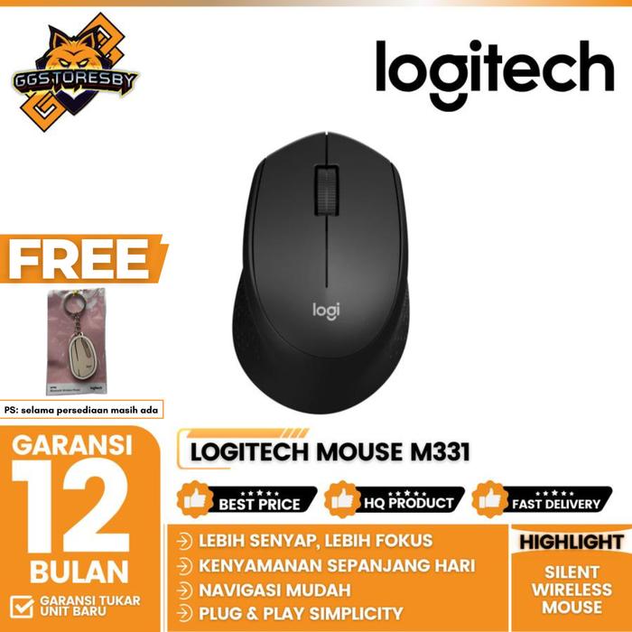 Gambar LOGITECH M331 SILENT WIRELESS Mouse - BLACK dari GGSTORESBY undefined Tokopedia